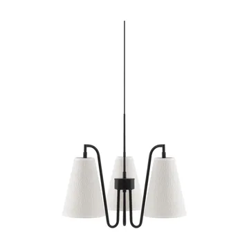 Lou lampada a sospensione - 3, Bouclé bianco-nero, 46x46 cm - Globen Lighting