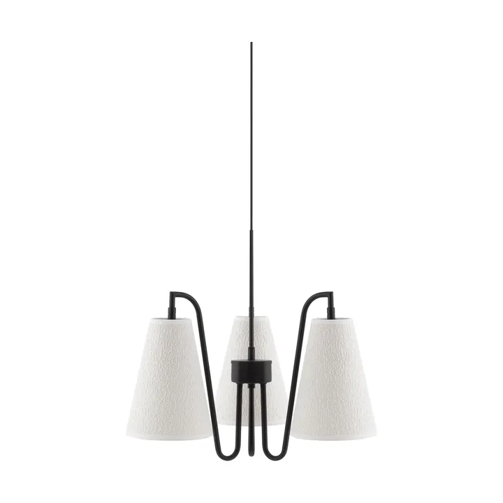 Lou lampada a sospensione - 3, Bouclé bianco-nero, 46x46 cm - Globen Lighting