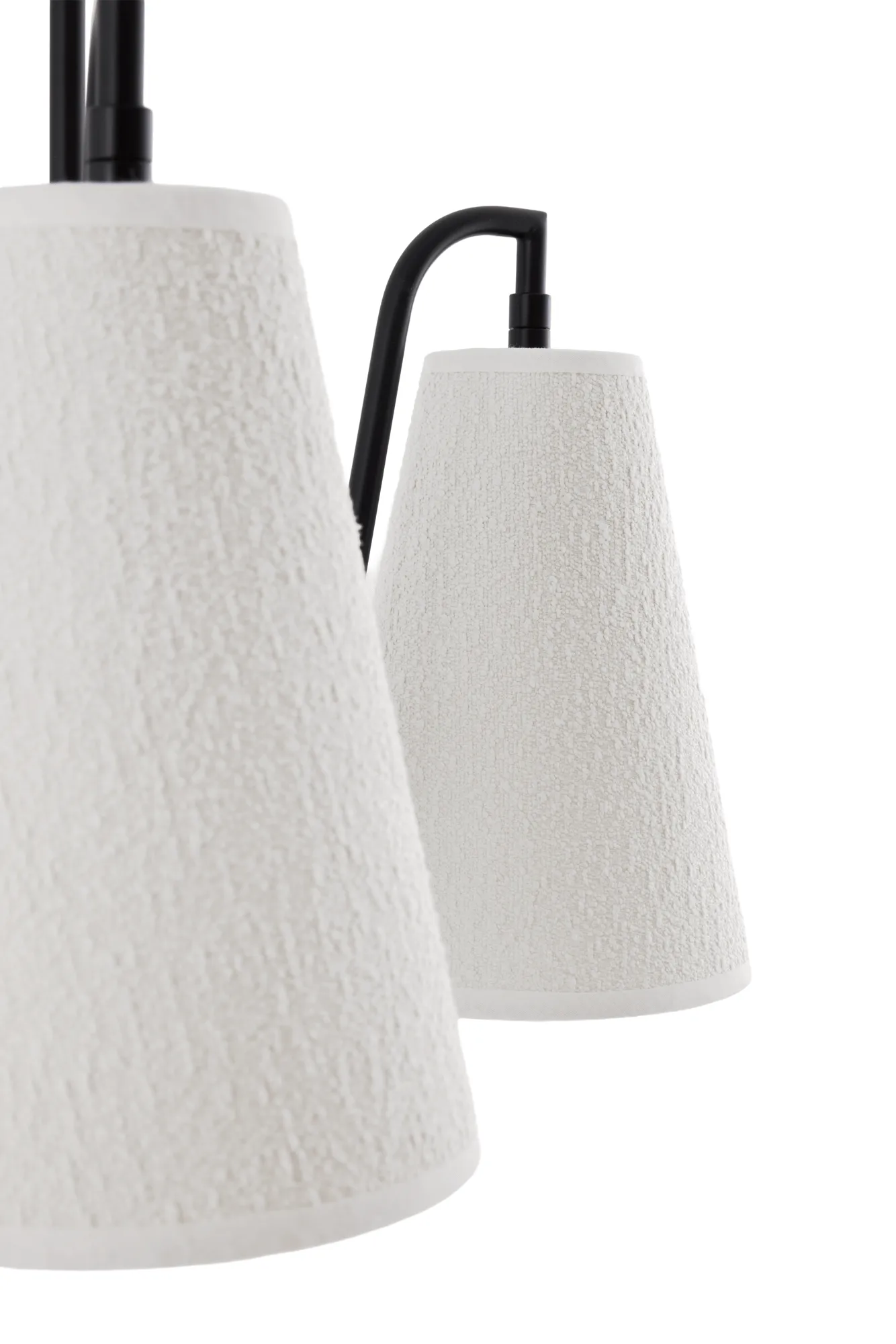 Lou lampada a sospensione, 3, Bouclé bianco-nero, 46x46 cm Globen Lighting