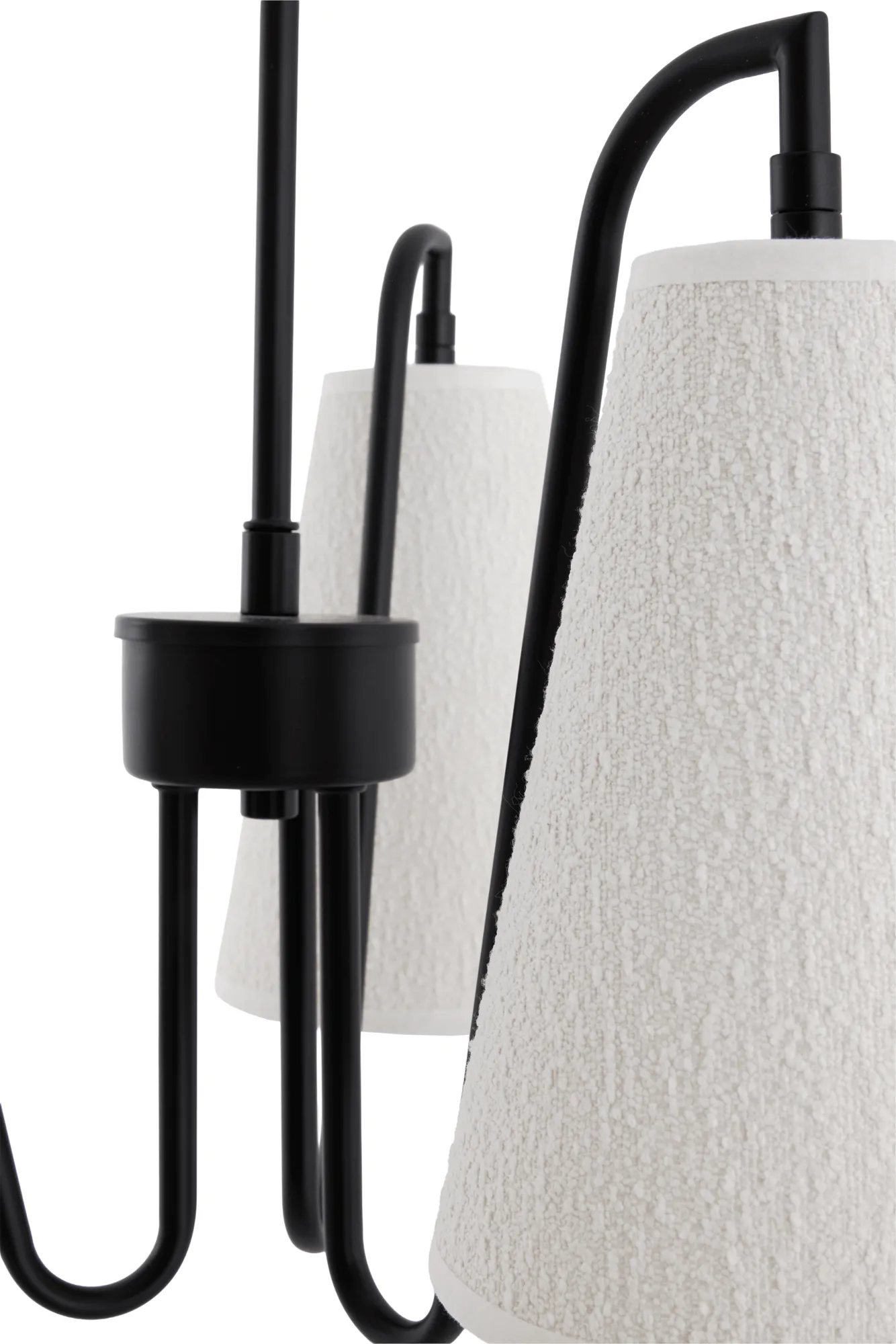 Lou lampada a sospensione, 3, Bouclé bianco-nero, 46x46 cm Globen Lighting