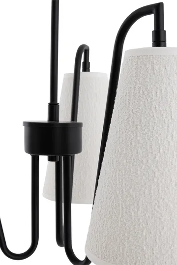 Lou lampada a sospensione - 3, Bouclé bianco-nero, 46x46 cm - Globen Lighting