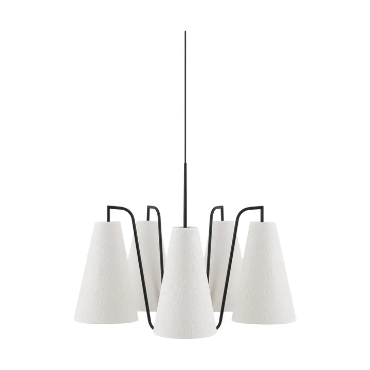 Lou lampada a sospensione - 5, Bouclé bianco-nero, 67x67 cm - Globen Lighting