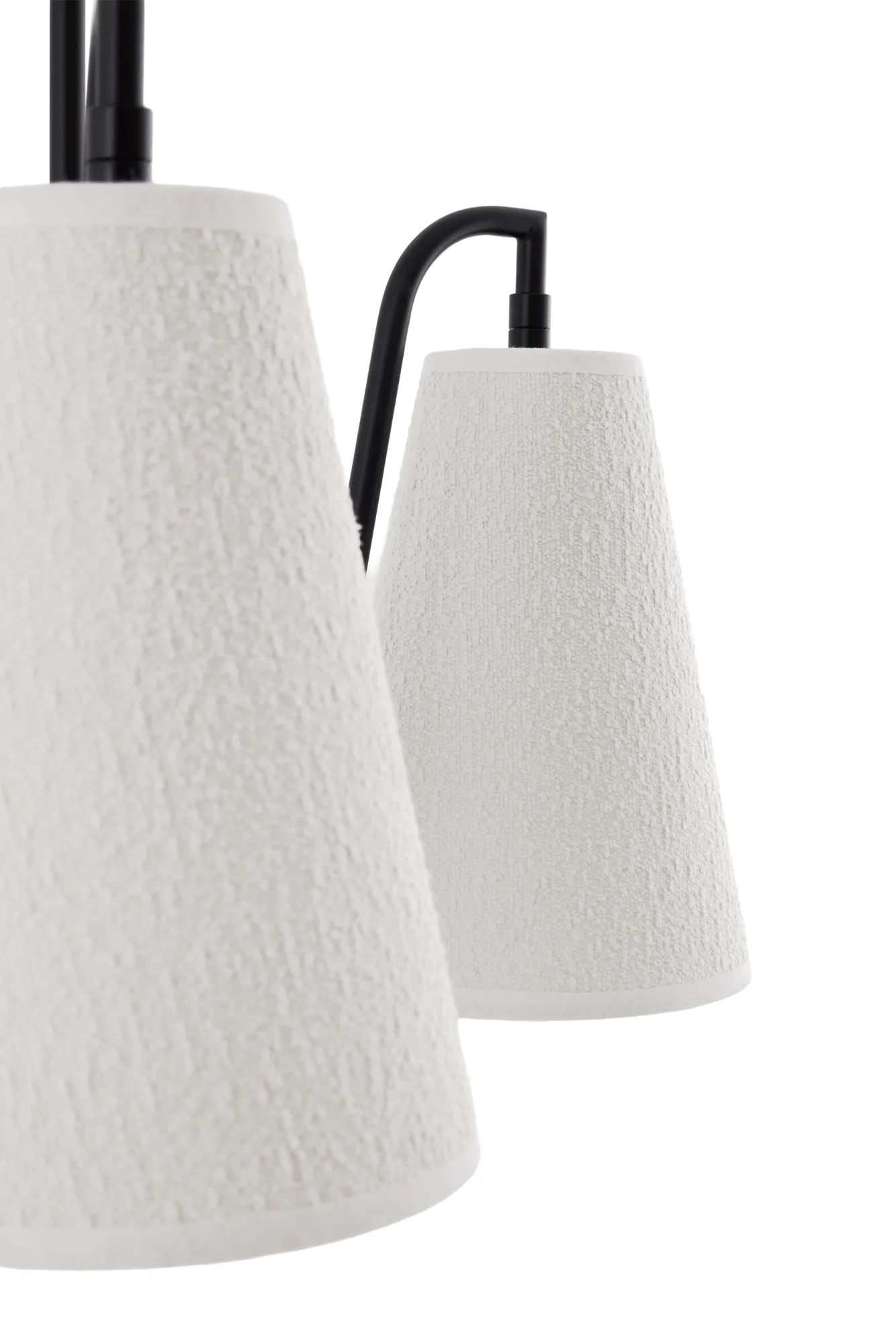 Lou lampada a sospensione, 5, Bouclé bianco-nero, 67x67 cm Globen Lighting