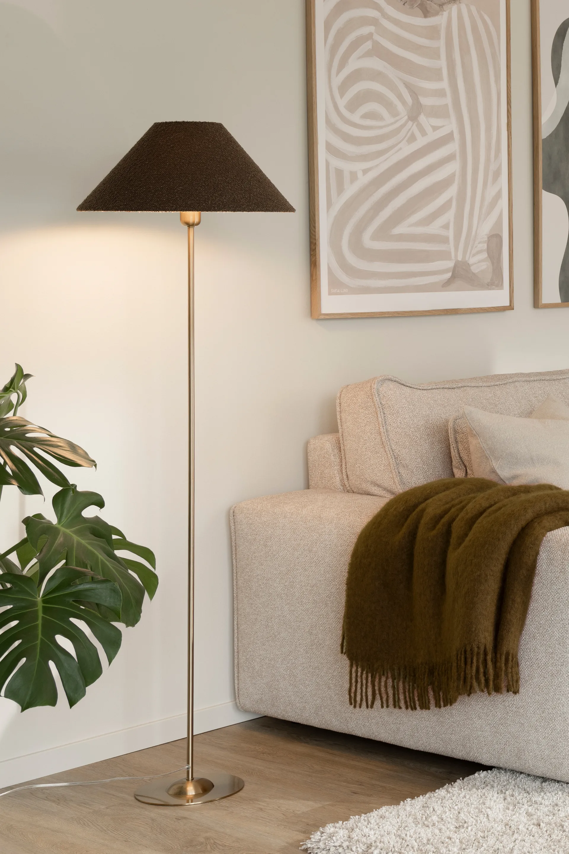 Paralume Iris 45, Bouclé mocha Globen Lighting