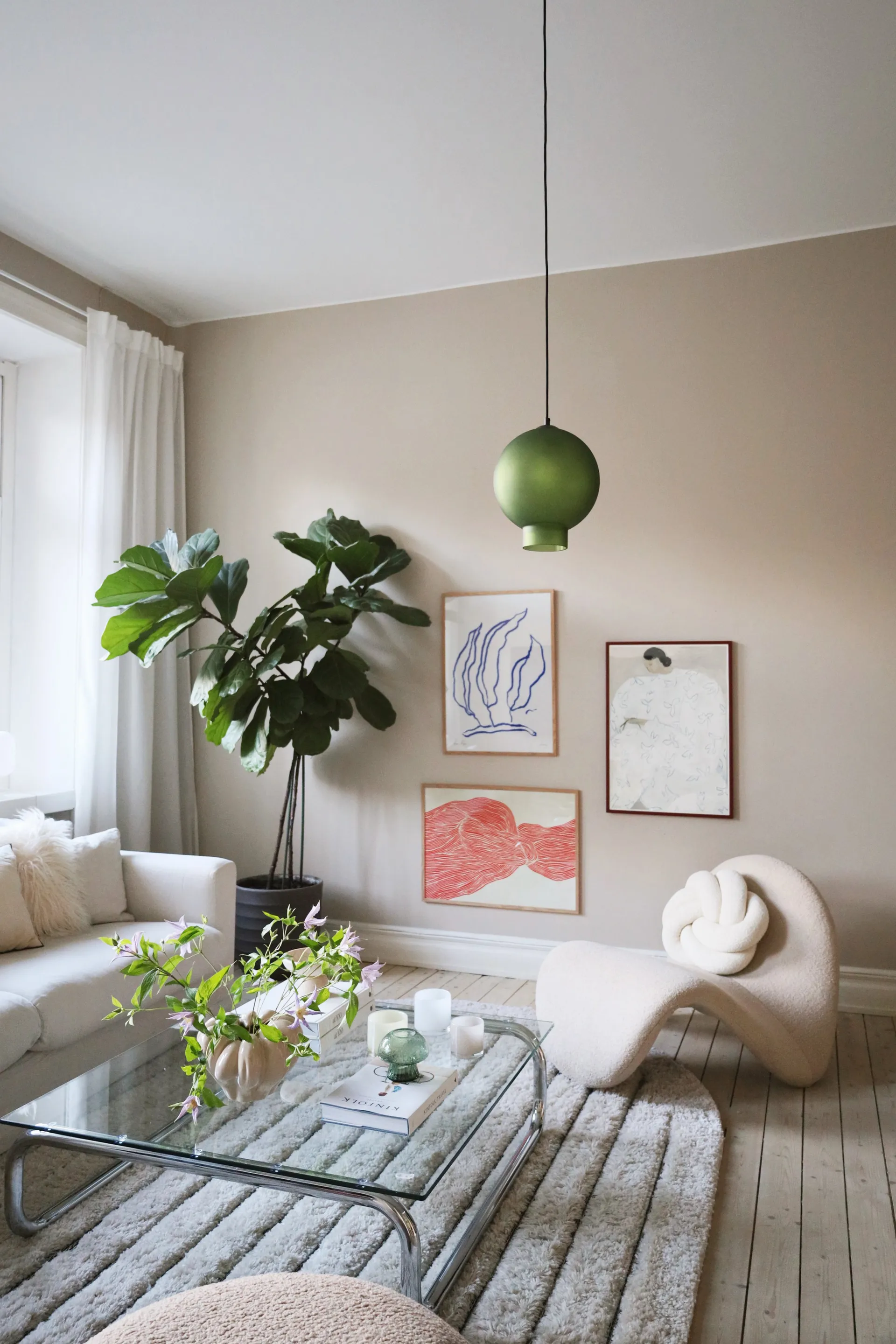 Pendente Bams 25, Verde opaco Globen Lighting