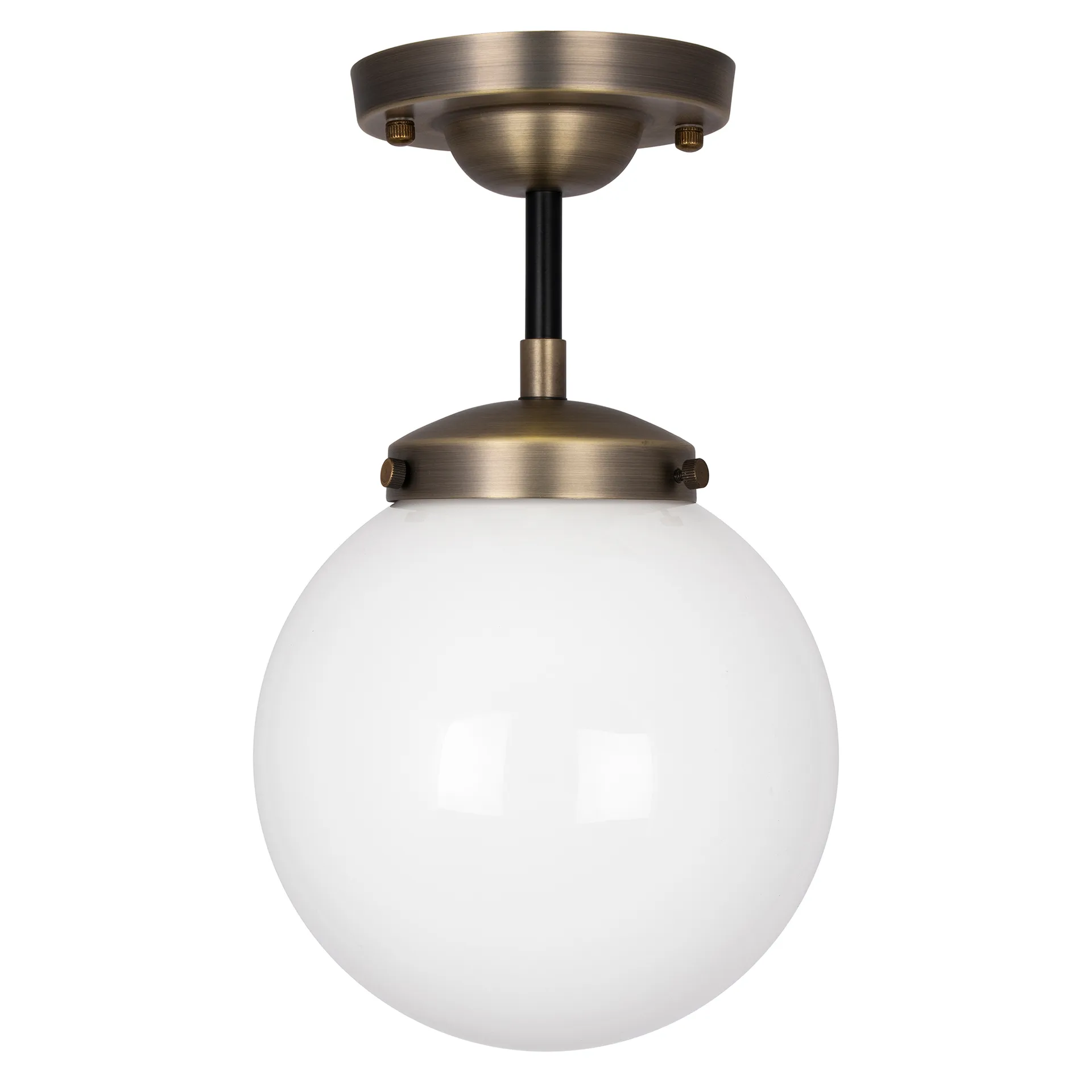 Plafoniera Alley IP44, Antique brass-white Globen Lighting