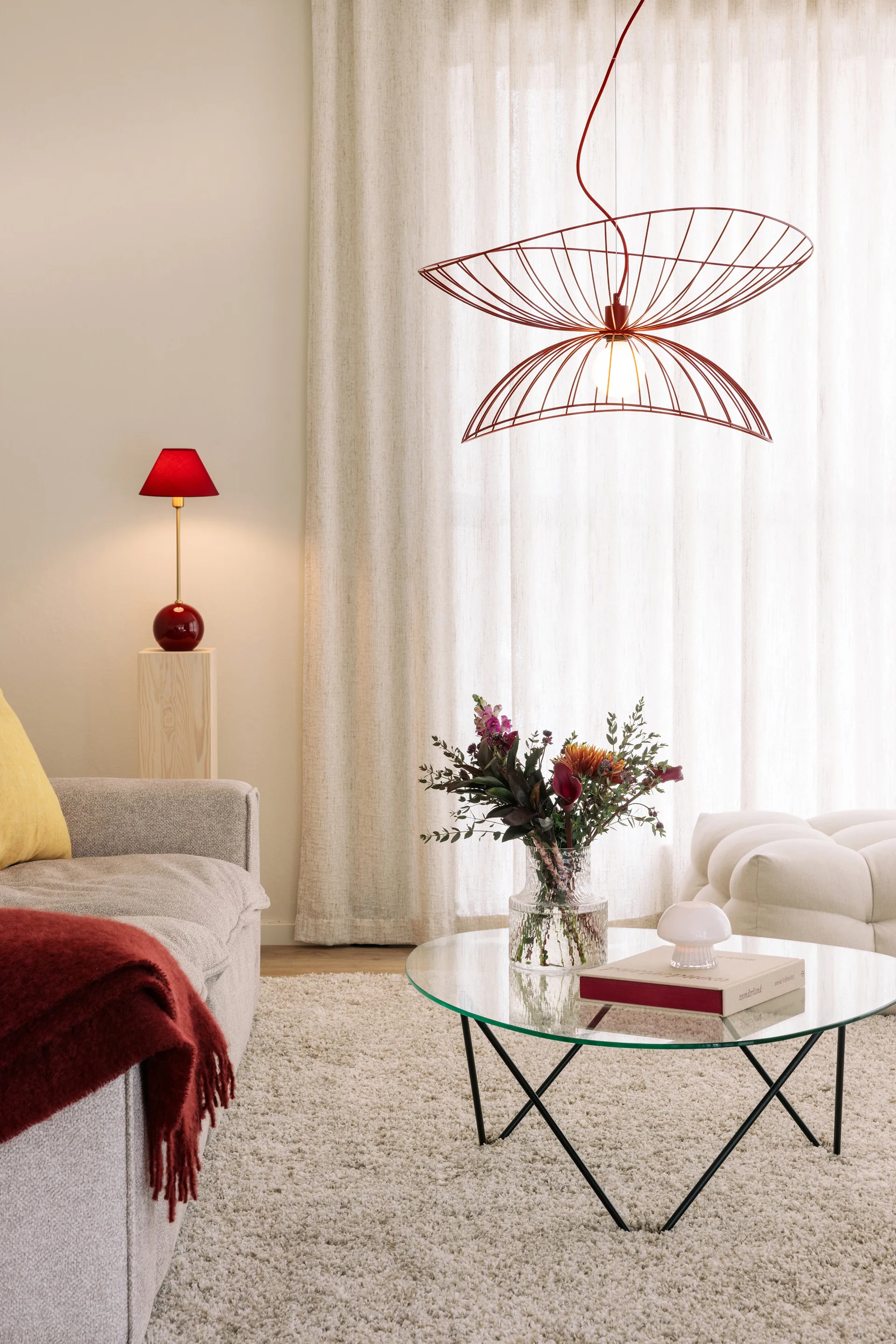 Plafoniera Ray Ø70 cm, Bordeaux Globen Lighting