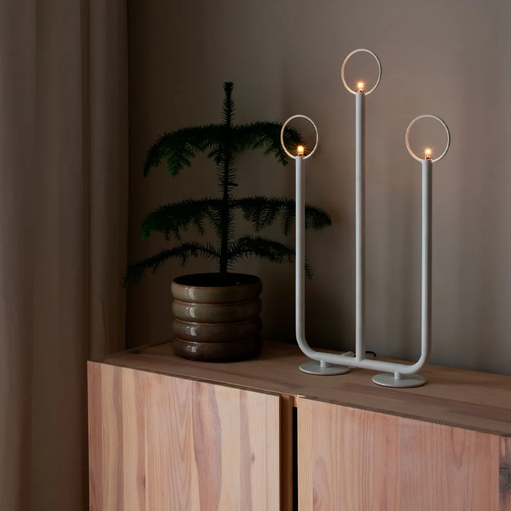 Portacandele dell'Avvento Natale 3, bianco Globen Lighting