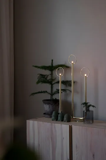 Portacandele dell'Avvento Natale 3 - Ottone - Globen Lighting