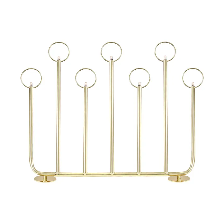 Portacandele dell'Avvento Natale 7 - Ottone - Globen Lighting