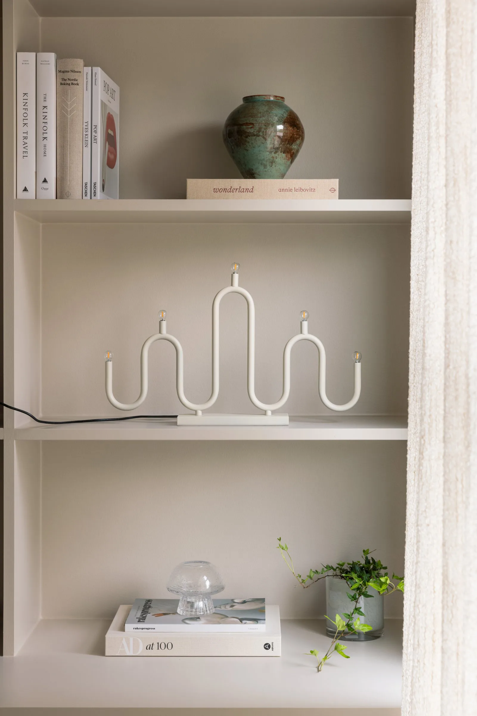 Portacandele dell'Avvento Noel 5, Bianco avorio Globen Lighting