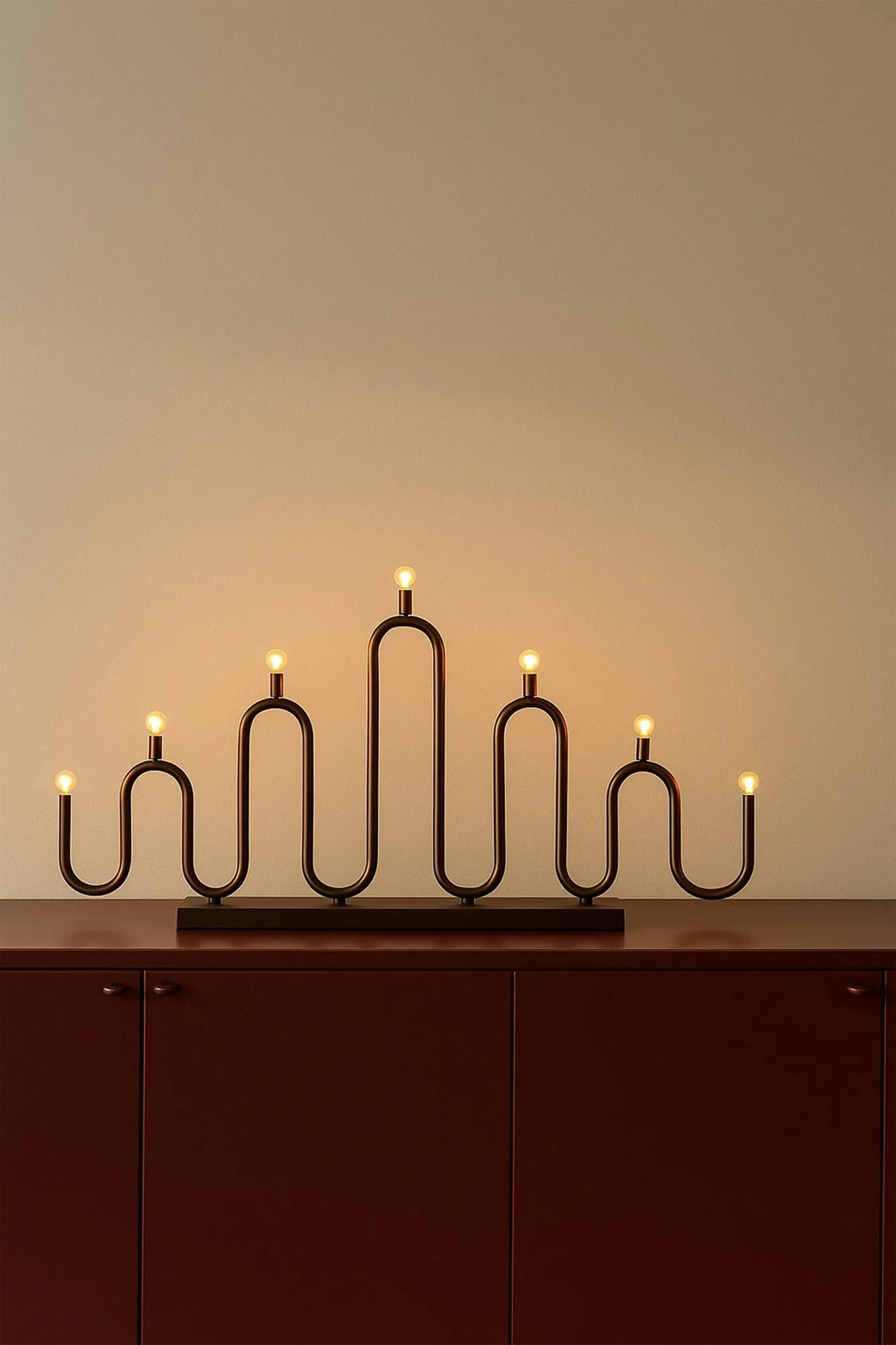 Portacandele dell'Avvento Noel 7, Bronzo Globen Lighting