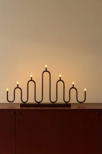 Portacandele dell'Avvento Noel 7 - Bronzo - Globen Lighting