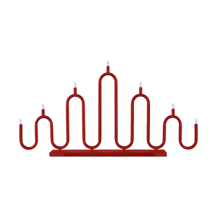 Portacandele dell'Avvento Noel 7 - Rosso - Globen Lighting