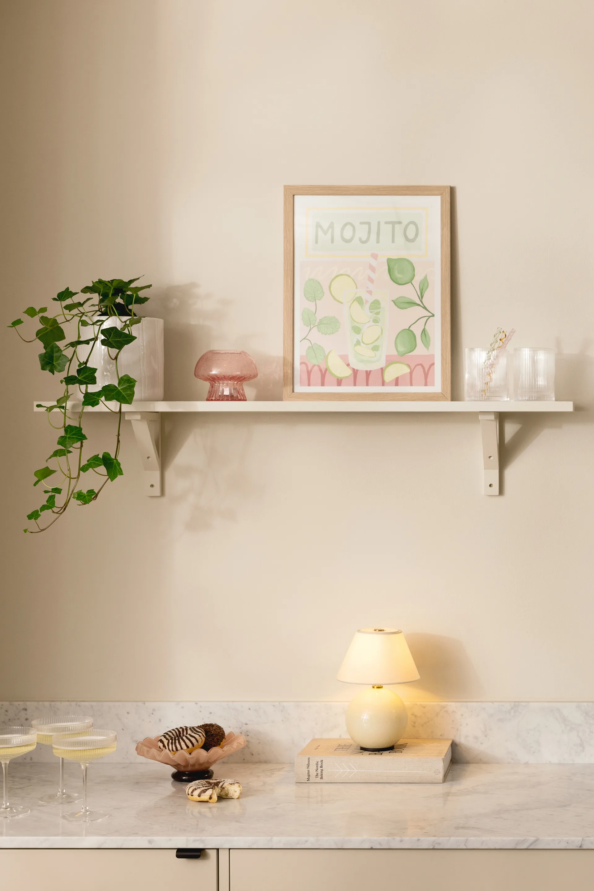 Portacandele Fungo 12 Special Edition, Rosa Globen Lighting