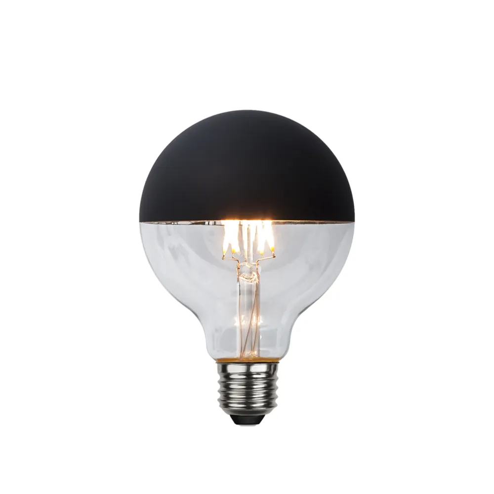 Punto luce LED Glob, chiaro, riflettente nero, E27, 2,8 W E27, 4 W Globen Lighting