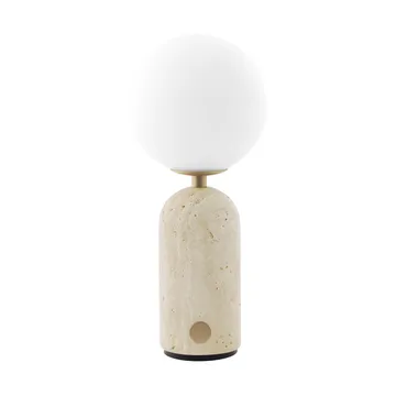 Torrano lampada da tavolo portatile - Beige travertine, 27,5 cm - Globen Lighting