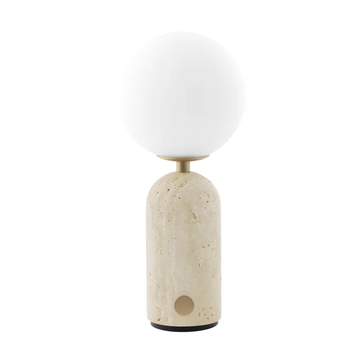Torrano lampada da tavolo portatile - Beige travertine, 27,5 cm - Globen Lighting