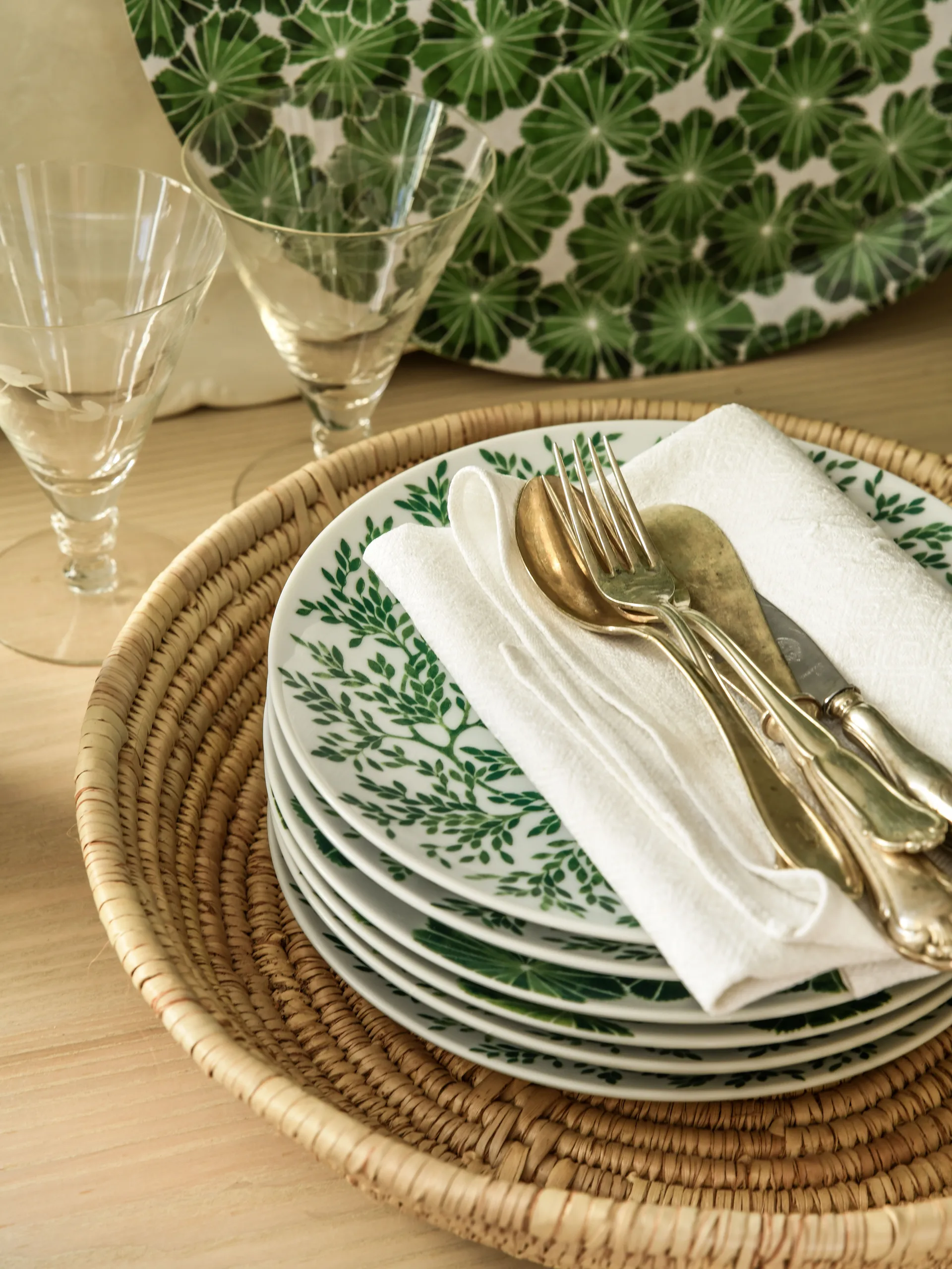 Piattino Botanica Myrten Ø 21 cm, Verde Götefors Porslin