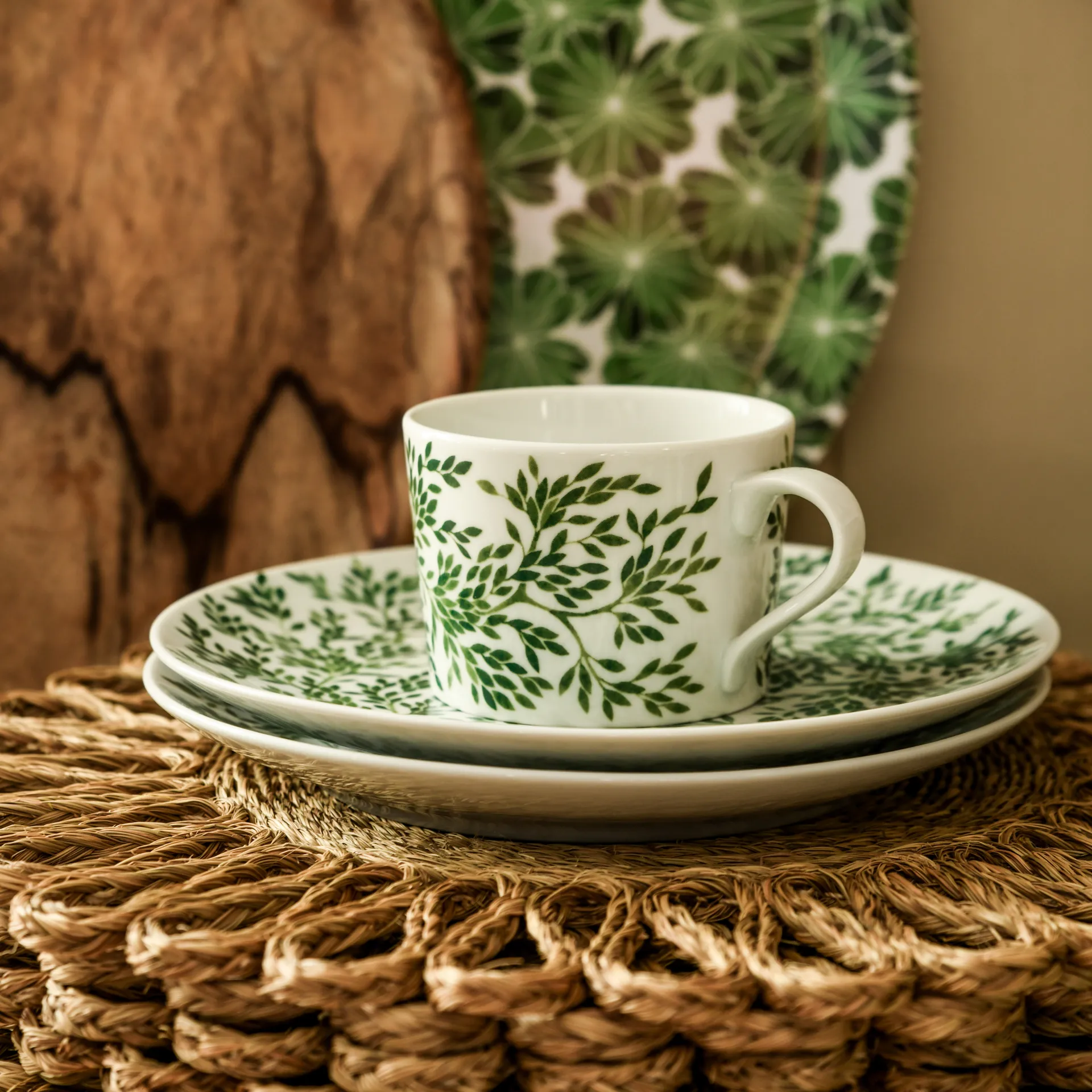 Piattino Botanica Myrten Ø 21 cm, Verde Götefors Porslin