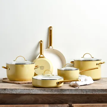 Set casseruola e padella Padova 10 pezzi - Sunshine yellow - GreenPan