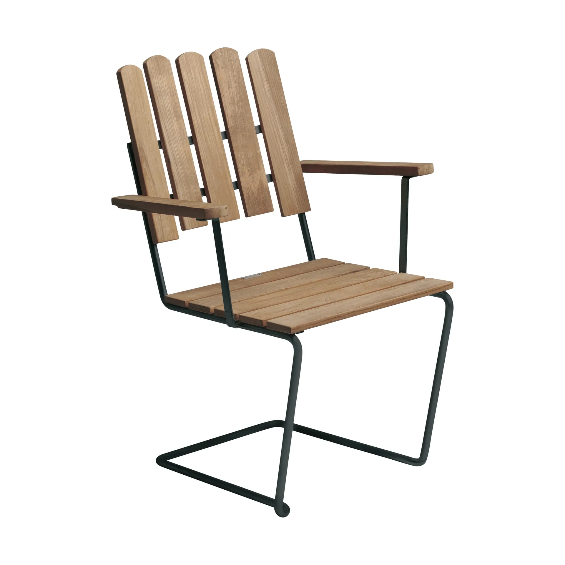 A2 poltrona, Teak non trattato-nero Grythyttan Stålmöbler