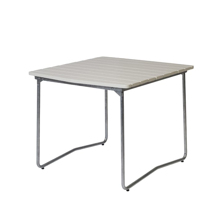B31 84 tavolo da pranzo - Supporto in acciaio zincato a caldo con vernice bianca in rovere - Grythyttan Stålmöbler