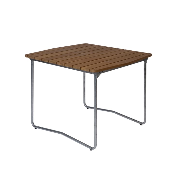 B31 tavolo da pranzo - Supporto in teak zincato a caldo - Grythyttan Stålmöbler
