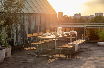Gruppo da pranzo Grythyttan 2 pz B25A + 8 Sedie 1 rovere oliato - Grythyttan Stålmöbler