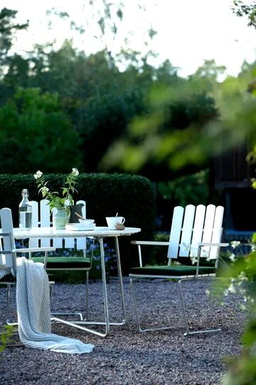 Gruppo da pranzo Grythyttan bianco 9A Ø120cm + 5 A2 - Grythyttan Stålmöbler
