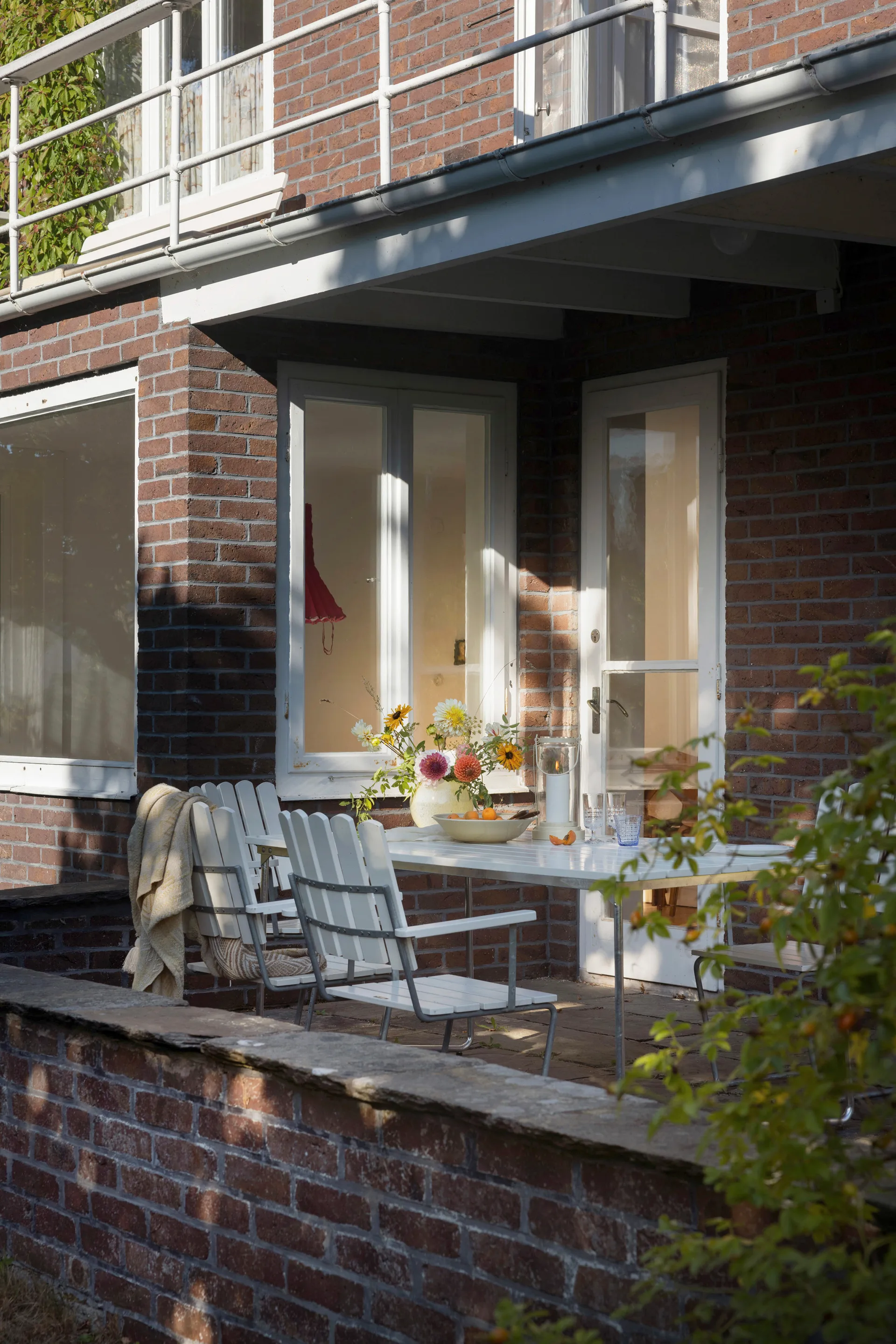 Gruppo da pranzo Grythyttan bianco B31 170 cm + 6 A2 Grythyttan Stålmöbler