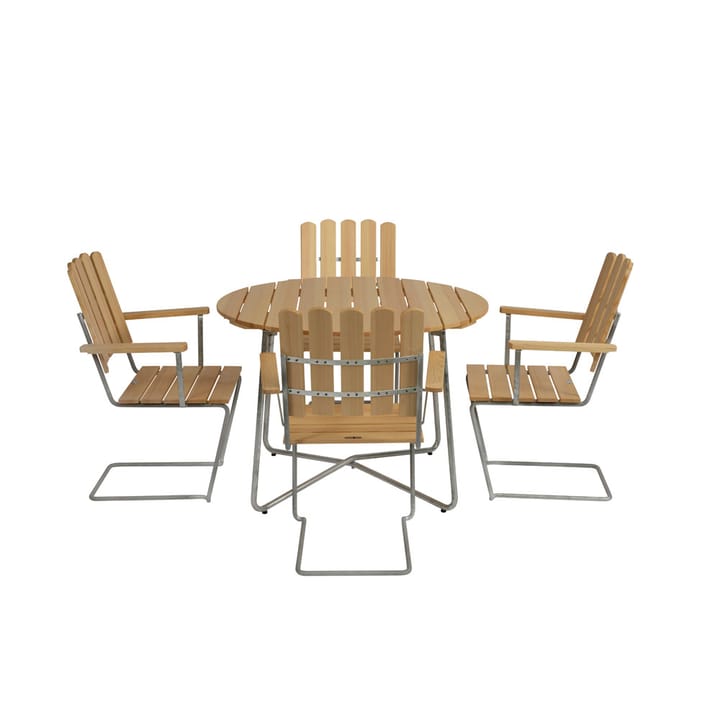 Gruppo di tavoli da pranzo Grythyttan ø100 cm - pino olio Grythyttan Stålmöbler