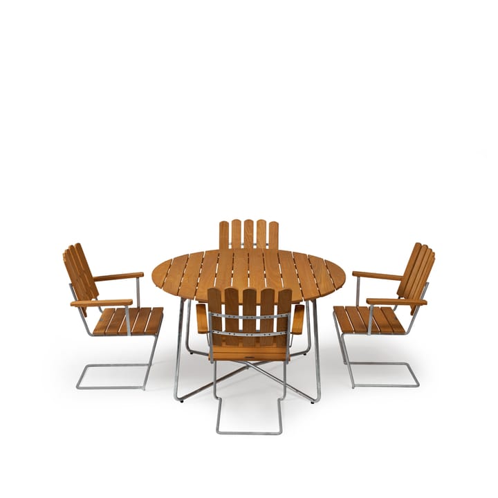 Gruppo di tavoli da pranzo Grythyttan ø120 cm - olio di quercia - undefined - Grythyttan Stålmöbler