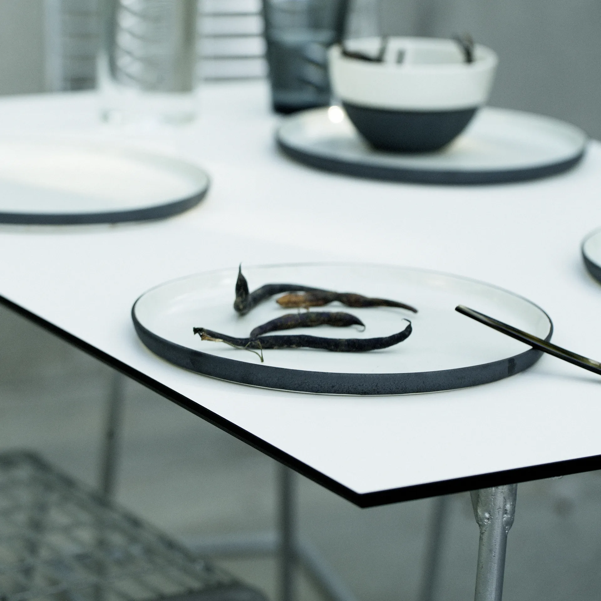 Gruppo tavolo da pranzo High Tech - Tavolo da pranzo rettangolare,  Grythyttan Stålmöbler