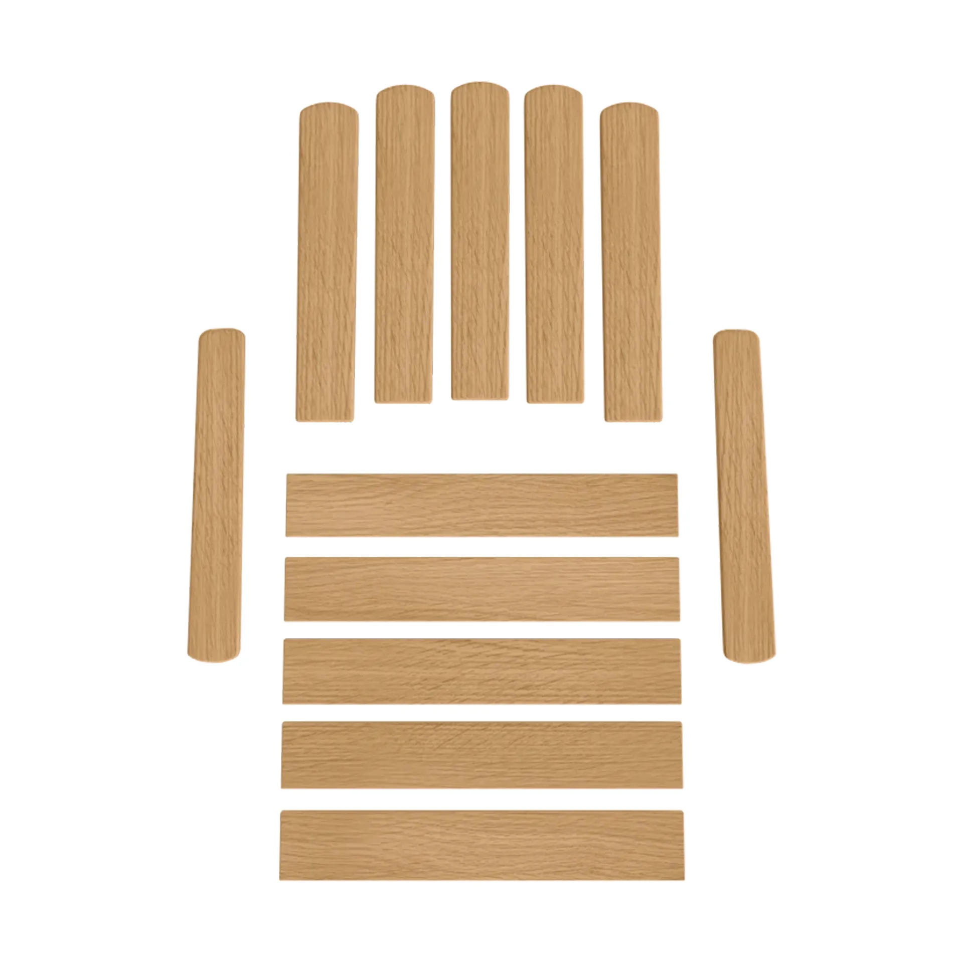 Kit di legno A2, Rovere non trattato, 45 cm (1964-) Grythyttan Stålmöbler