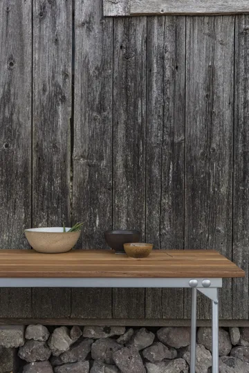 Panca 9 posti - Teak-170 cm-zincato a caldo - Grythyttan Stålmöbler