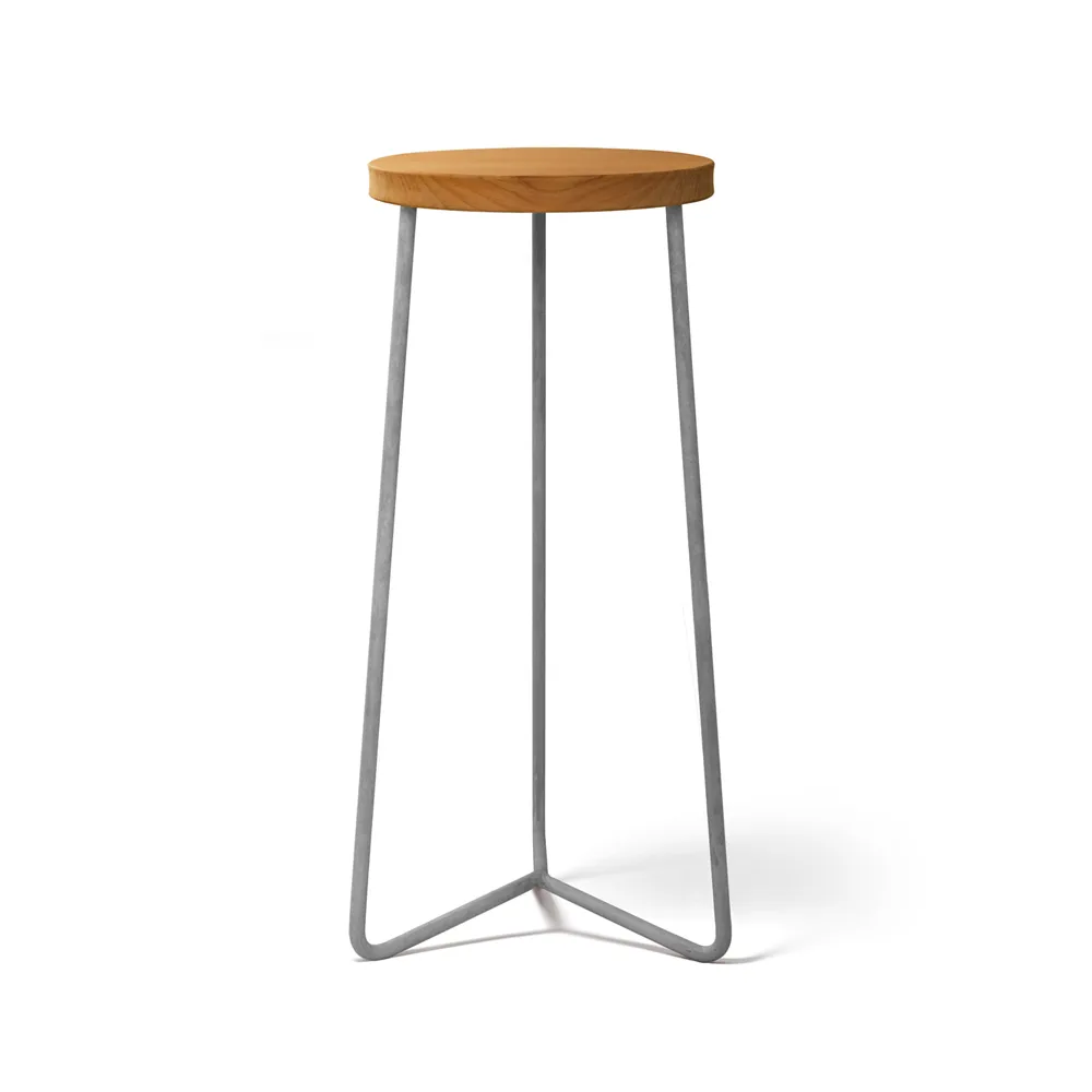 Poggiapiedi V-1, Teak-stand in acciaio zincato a caldo, 63 cm Grythyttan Stålmöbler