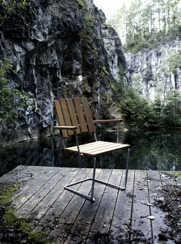 Poltrona A2 - Olio di quercia - supporto zincato a caldo - Grythyttan Stålmöbler