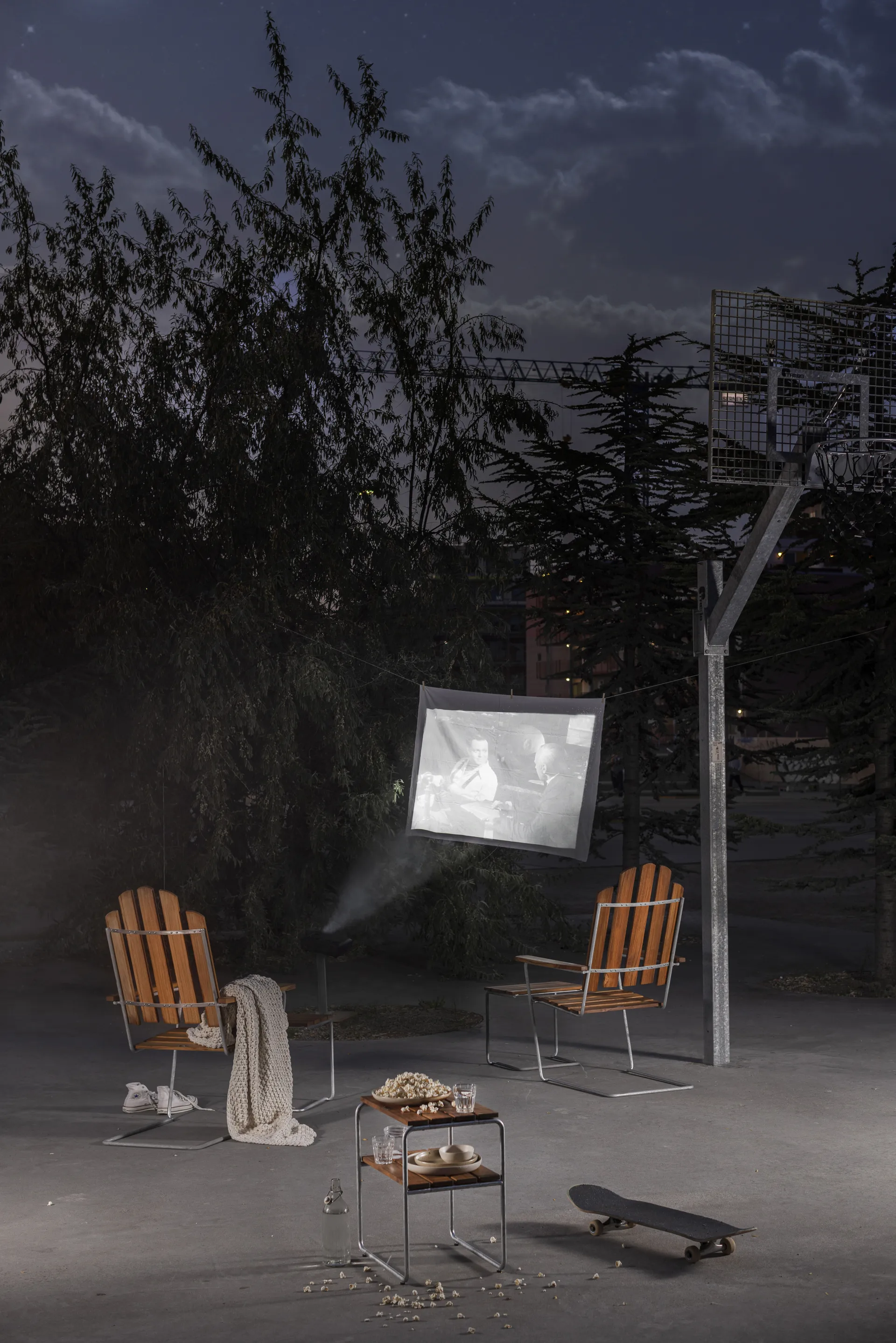 Tavolino Grythyttan, Supporto in teak zincato a caldo Grythyttan Stålmöbler