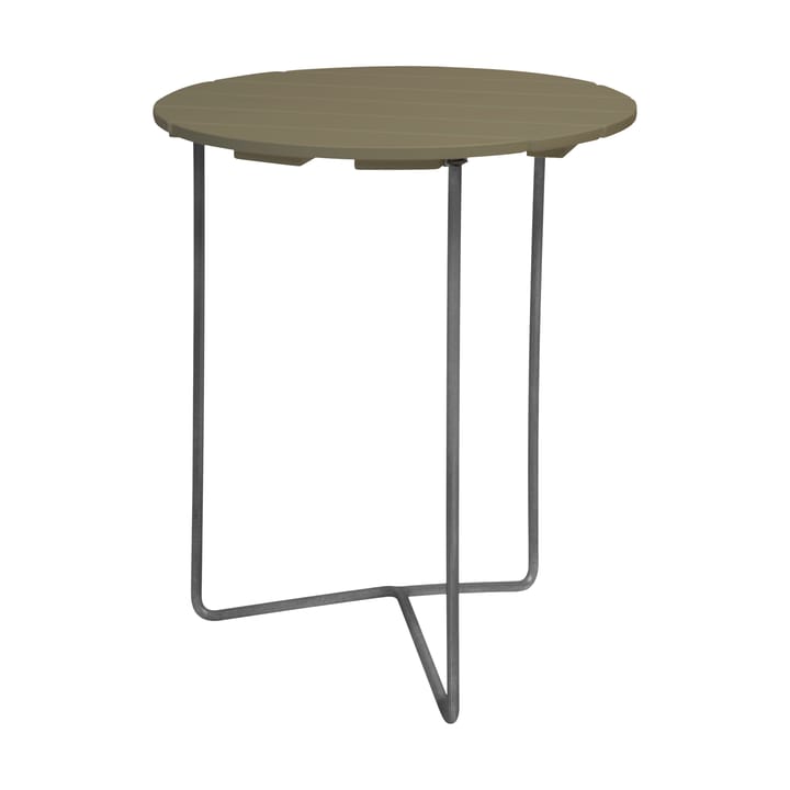 Tavolo 6B Ø60 cm - Verde chiaro rovere-acciaio galvanizzato - Grythyttan Stålmöbler