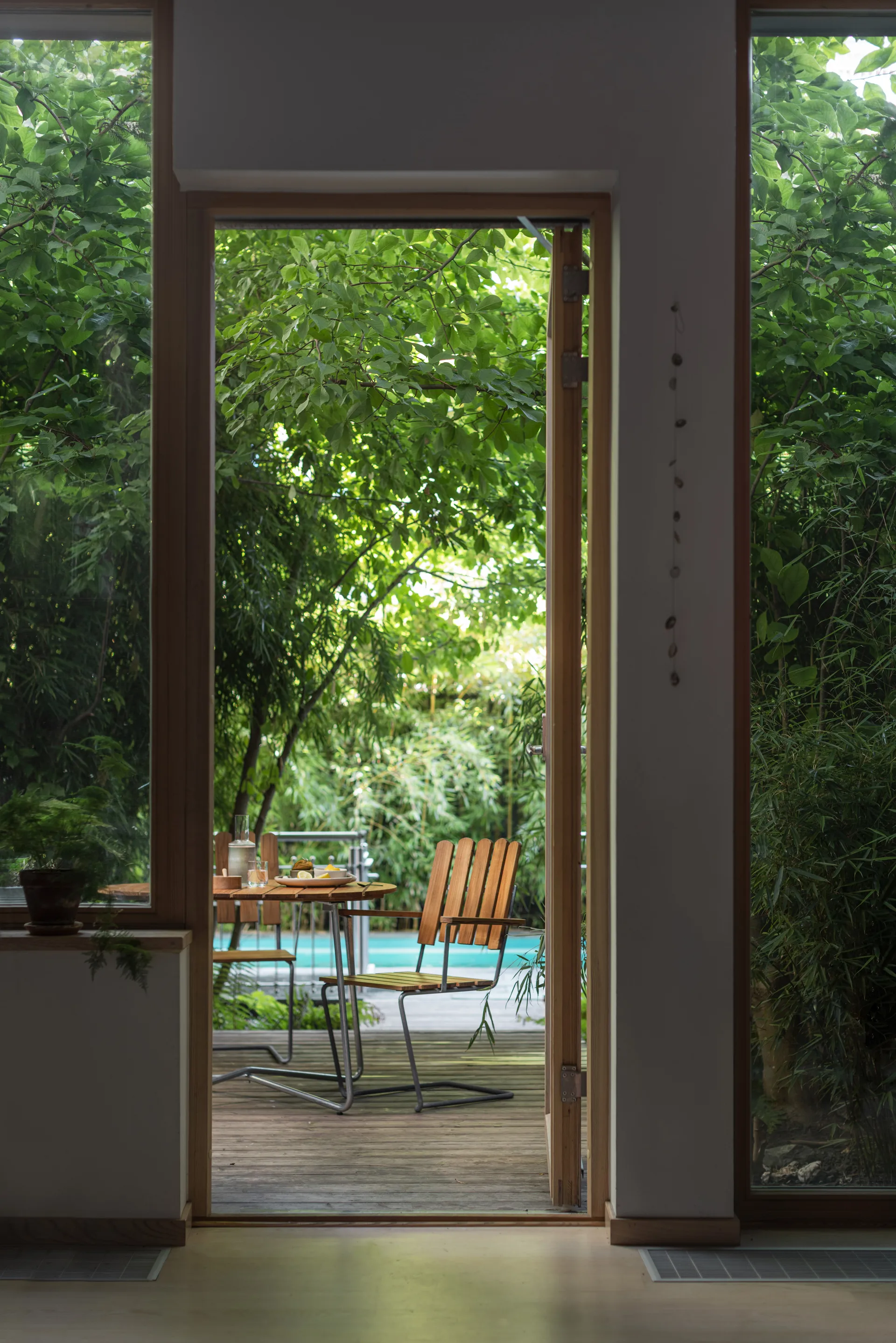 Tavolo da pranzo 9A, Teak Ø100 cm Grythyttan Stålmöbler