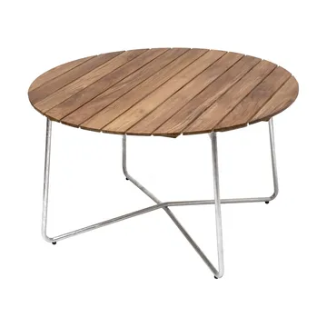 Tavolo da pranzo 9A - Teak-supporto zincato a caldo Ø120 cm - Grythyttan Stålmöbler