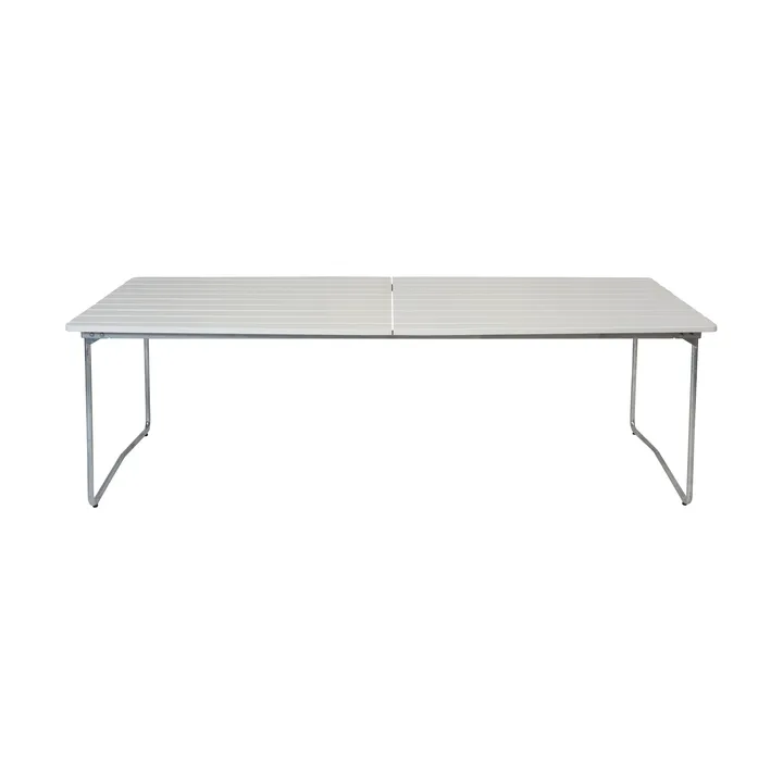 Tavolo da pranzo B31 - Quercia laccata bianca - gambe galvanizzate - Grythyttan Stålmöbler