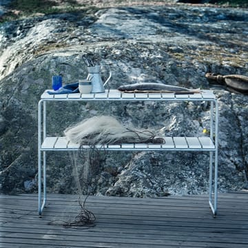 Tavolo di servizio Grythyttan - Supporto in acciaio zincato a caldo con vernice bianca in rovere - Grythyttan Stålmöbler