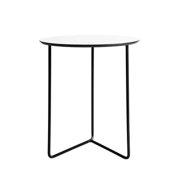 Tavolo High Tech - Supporto bianco-nero, Ø60 cm - Grythyttan Stålmöbler