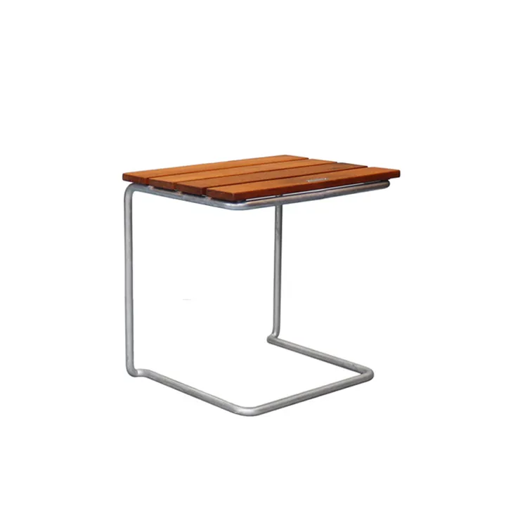 Tavolo/pouf A3 - Supporto in teak zincato a caldo - Grythyttan Stålmöbler