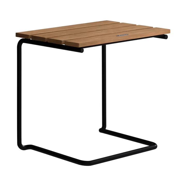 Tavolo/pouf A3 - Teak-acciaio nero stativo - Grythyttan Stålmöbler