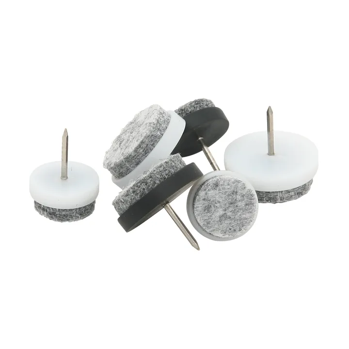 Feltrini per mobili con chiodo Guardian Ø24 mm confezione da 8 - Bianco - Guardian