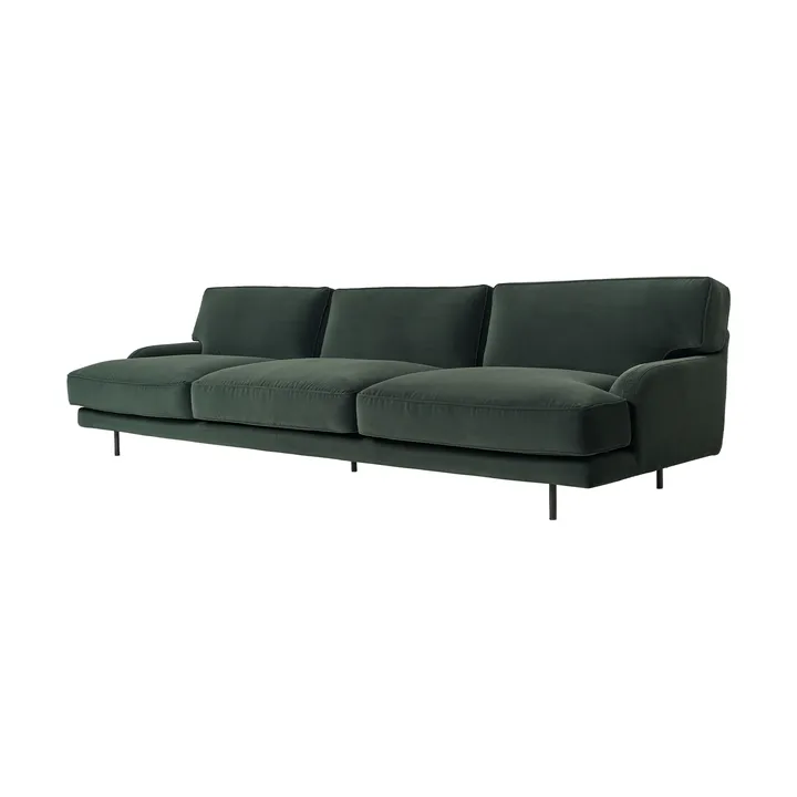 Divano Flaneur a 3 posti - Asator 0984-nero opaco - GUBI