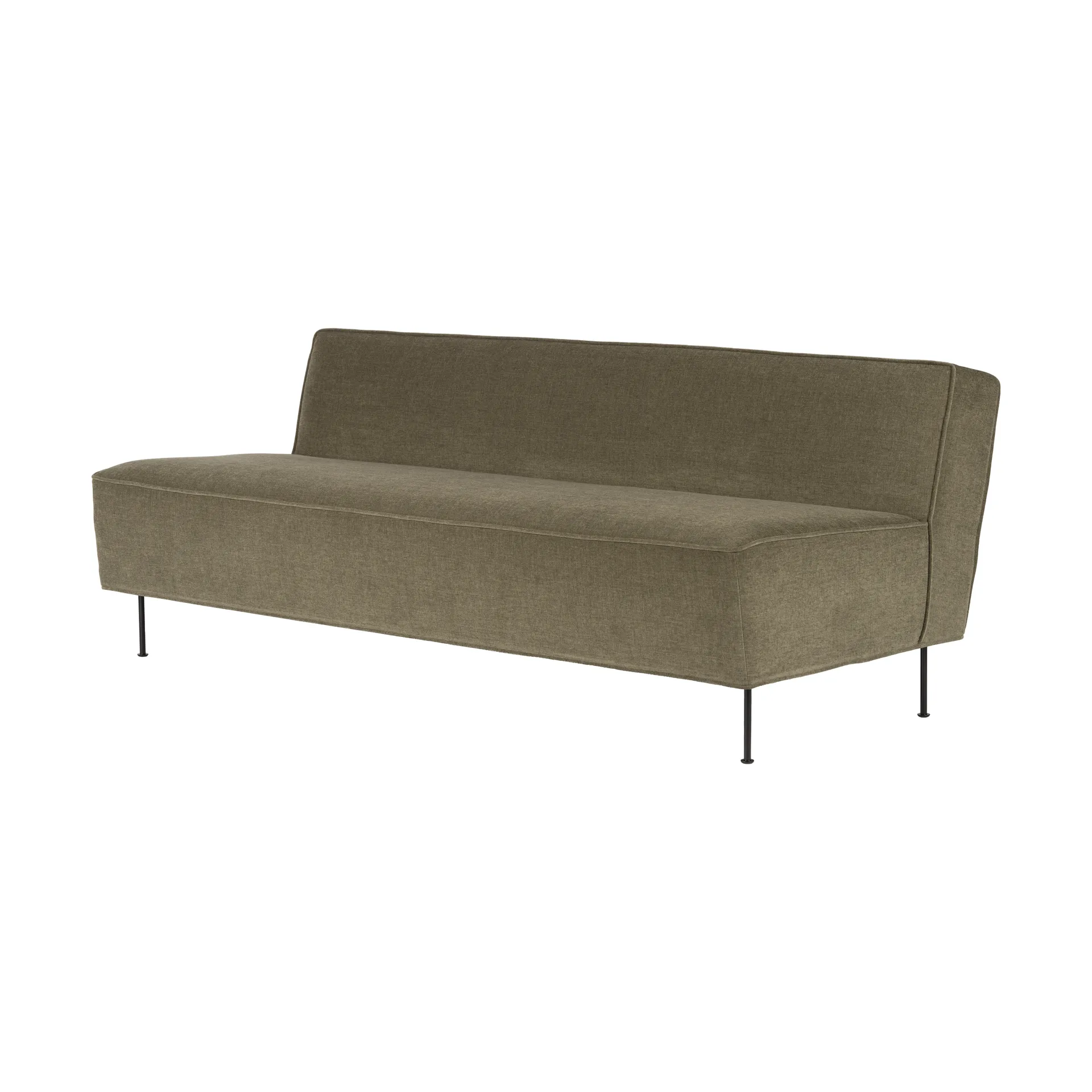 Divano Modern Line, 180x83x70 cm, Belsuede special FR 002, nero GUBI